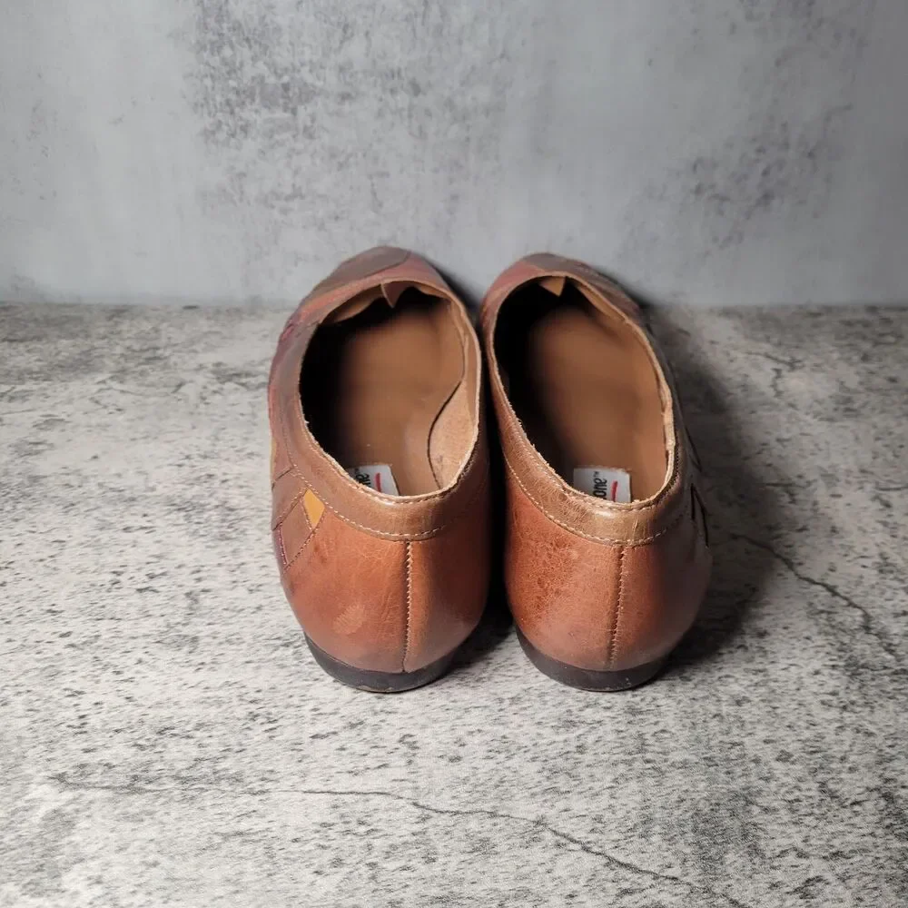 Vtg 80s Suede Rhinestone Flats w/ Ruffle Trim by L. J. Simone New York 7.5